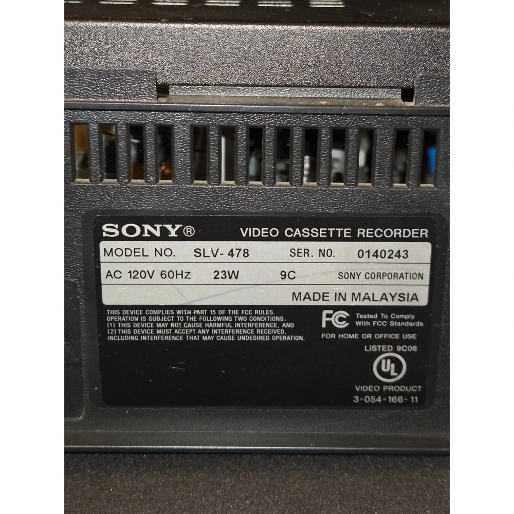 Sony SLV478 DA Pro4 Head VHS Video Cassette Recorder Player NO Cables PARTS ONLY
